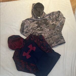 Under Armour Kids' Camo and Navy Hoodies Set